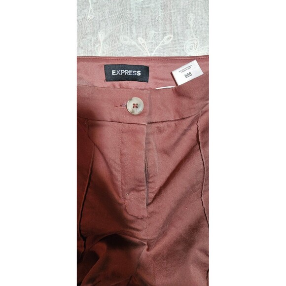 EXPRESS Straight Leg Women's 00R Pink Mauve Stretch Fabric High Waist Dress Pant - Picture 5 of 5